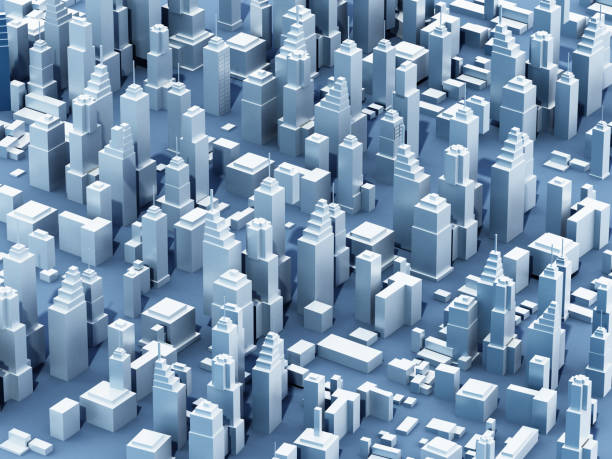 istock 3D illustration of a generic modern city with simplistic buildings 1297378474