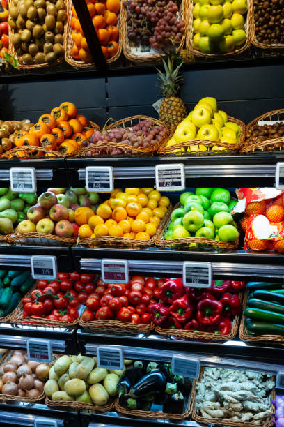 istock Fruits and vegetables in greengrocery 1297379030
