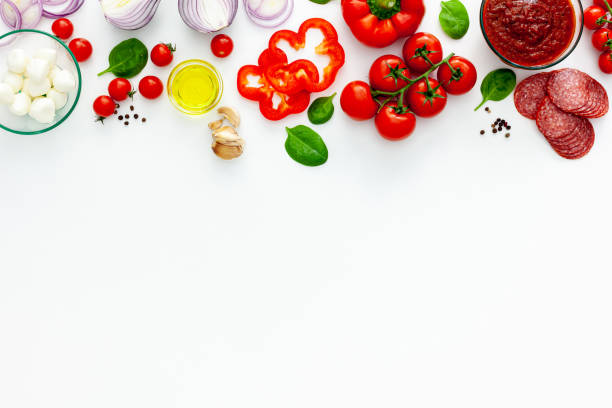 istock Italian pizza preparation and ingredients 1297381486