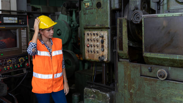 istock Female engineer in factory operation 1297381842