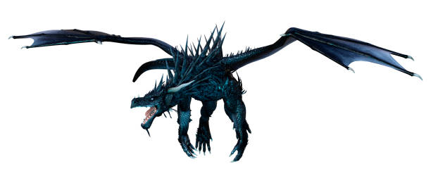 istock 3D illustration fantasy dragon on white 1297382194