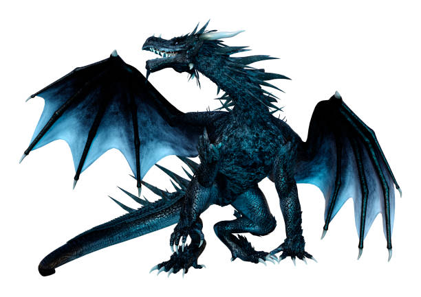 istock 3D illustration fantasy dragon on white 1297382735