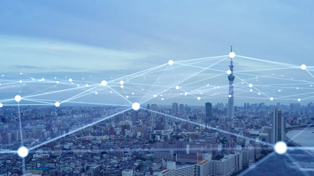 istock Smart city and communication network. Digital transformation. IoT (Internet of Things). ICT (Information Communication Technology). 1297382747