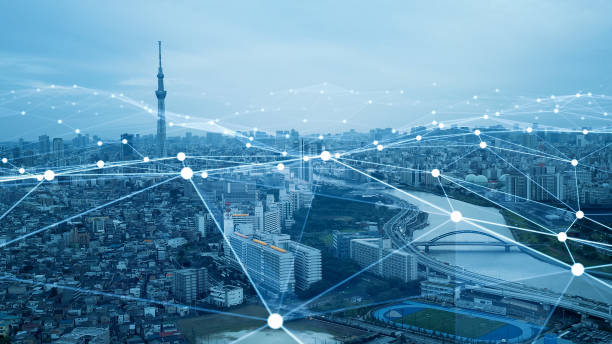 istock Smart city and communication network. Digital transformation. IoT (Internet of Things). ICT (Information Communication Technology). 1297382758