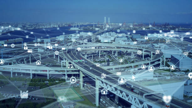 istock Transportation and technology concept. ITS (Intelligent Transport Systems). Mobility as a service. Smart logistics. 1297382764