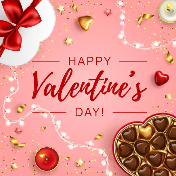 ilustrações de stock, clip art, desenhos animados e ícones de valentine's day greeting card - valentines day candy chocolate candy heart shape