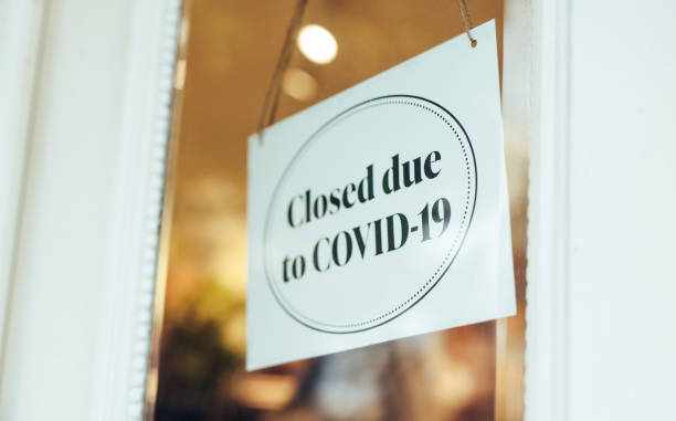 istock Store closed due to pandemic lockdown 1297390915