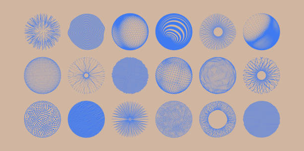 Spheres formed by many dots or lines. Abstract design elements. 3d vector illustration for science, education or medicine. Spheres formed by many dots or lines. Abstract design elements. 3d vector illustration for science, education or medicine. sphere illustrations stock illustrations