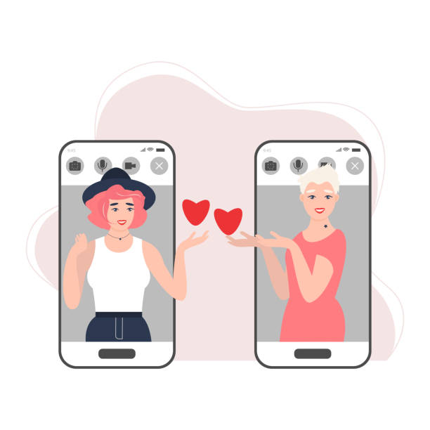 istock A concept of Valentine’s day online date. Vector illustration 1297392905