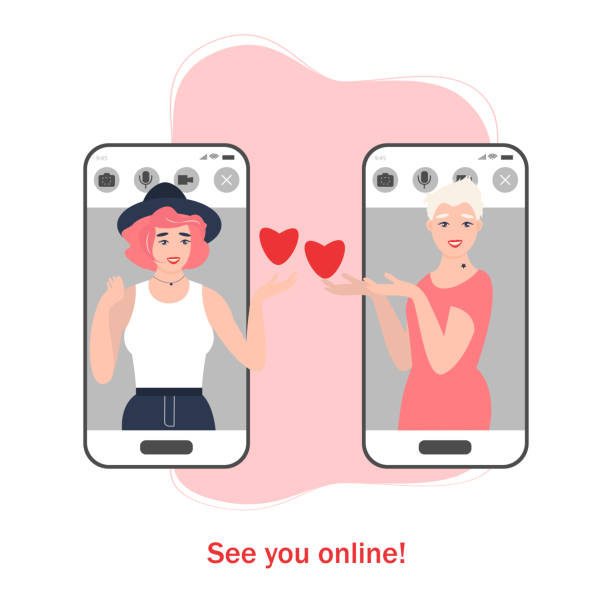 istock A concept of Valentine’s day online date. Vector illustration 1297392926