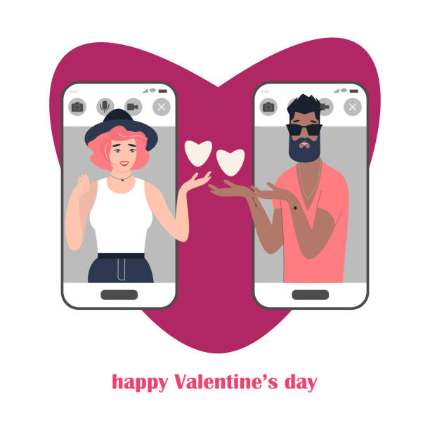 istock A concept of Valentine’s day online date. Vector illustration 1297392949