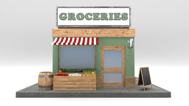 istock 3D Cartoon Shop Keeper Character 1297397174