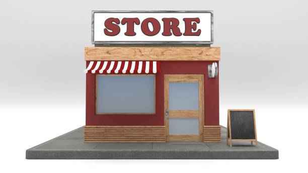 istock 3D Cartoon Shop Keeper Character 1297397552