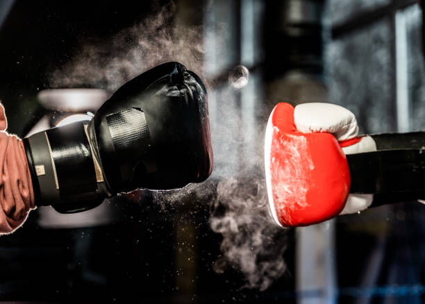 ボクシングマッチ - boxing glove conflict rivalry fighting ストックフォトと画像