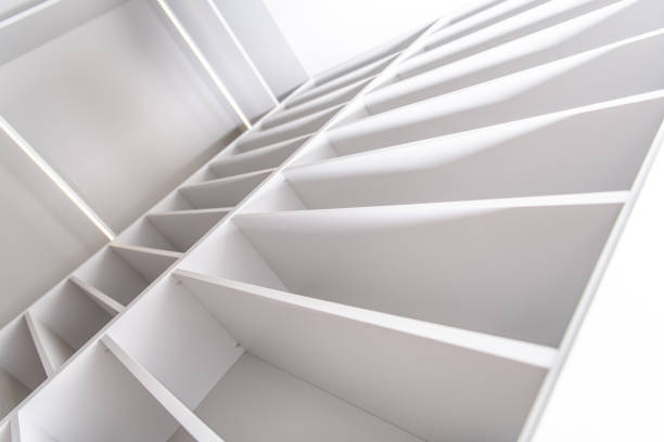 istock Residential Elegant White Closet Shelfs 1297403148