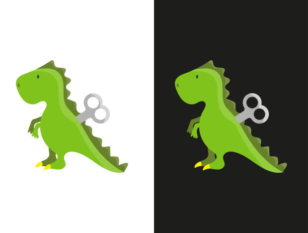 illustrations, cliparts, dessins animés et icônes de dessin d’un jouet de dinosaur. - dinosaur toy dino monster