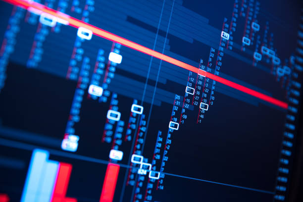 istock Stock Market Graph - close up 1297405375