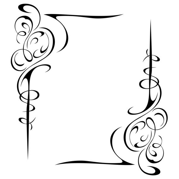 Scroll Design Edge 980+ Frame Scroll Shape Scroll At The Edge Of Stock Illustrations ...