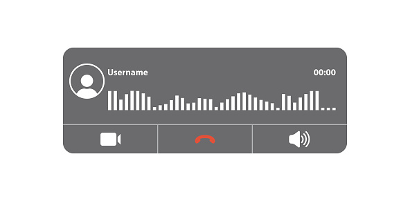 Panel Of New Call Screen Template Incoming Call Interface Vector Stock ...