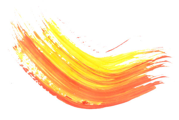 istock Yellow and red brush stroke 1297409554