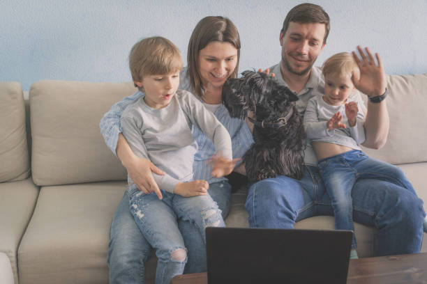 istock Family makes video call from home 1297412368