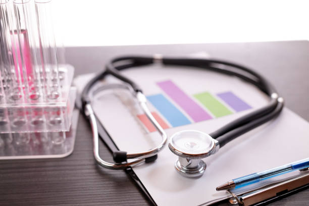 istock Close up of stethoscope and clipboard 1297412509