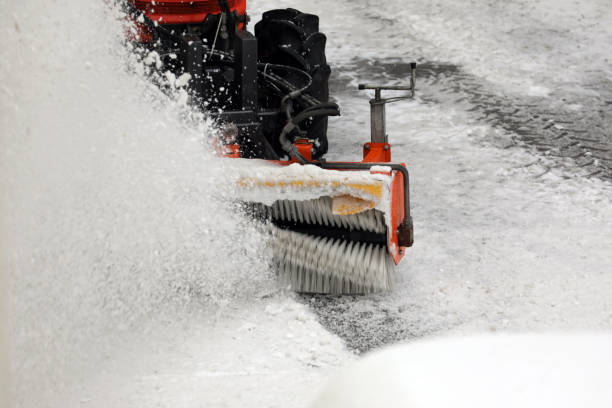 istock snowplow clears the road of snow 1297414024