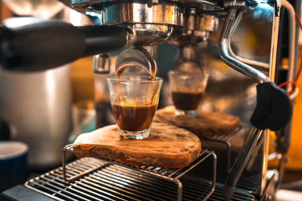 istock Hot Drink Espresso coffee from the machine 1297414466