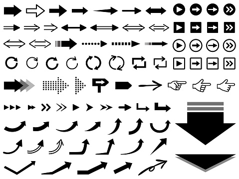 Illustration of various arrows