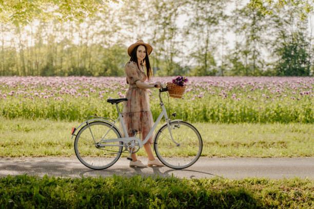 istock Beautiful woman at summer time 1297416047