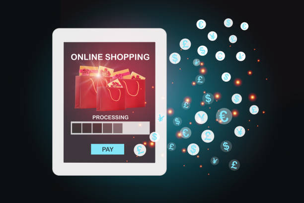 istock Online payment money transfer using computer tablet for online shopping business e-commerce 1297416453
