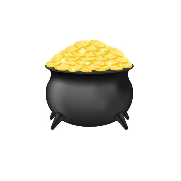 istock pot of gold coin for Patrick's Day. 1297417327