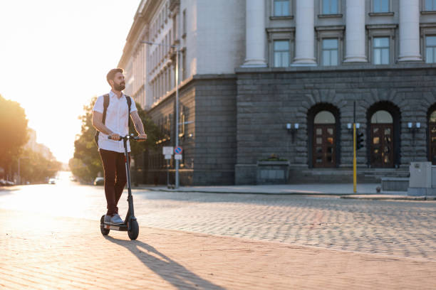 istock Going out in the city on the e-scooter 1297417923