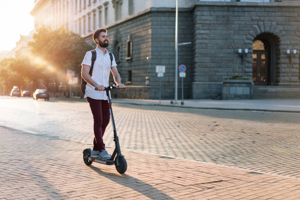 istock Going out in the city on the e-scooter 1297417939