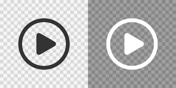 illustrazioni stock, clip art, cartoni animati e icone di tendenza di riproduci le icone dei pulsanti su uno sfondo trasparente. vettore webl digita - posizione sportiva immagine