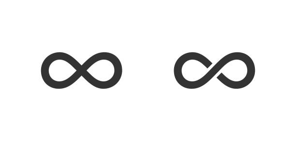 logo infinity smyčky. navždy izolovaná ikona. vektorový plochý - möbiova páska stock ilustrace
