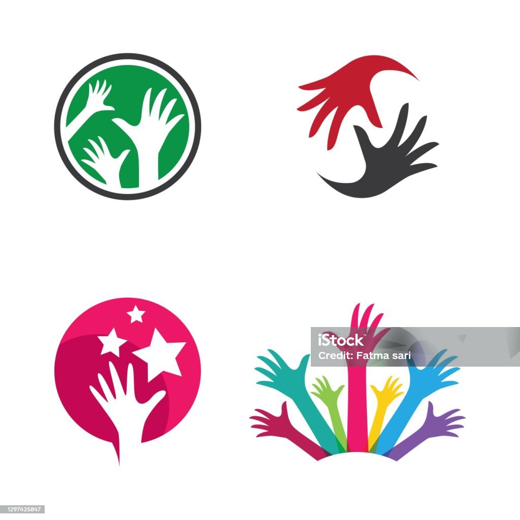 State Logo Hand Hand Logo Images Stock Illustration - Download Image Now - Abstract ...