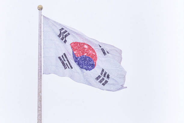 istock the national flag of Korea 1297427657