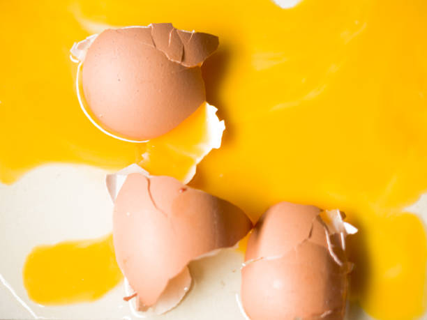 istock closeup shot of broken eggs on a white background 1297428026