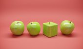 Cube Shaped Apple