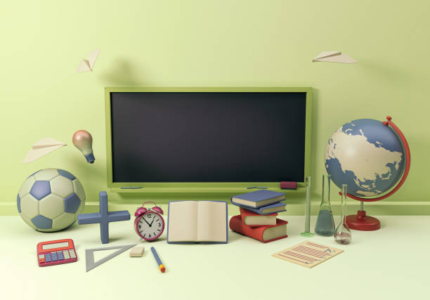 istock 3D Illustration. School supplies and items. Back to school. 1297435908