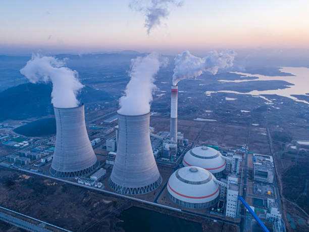 istock At dusk, the thermal power plants 1297436176
