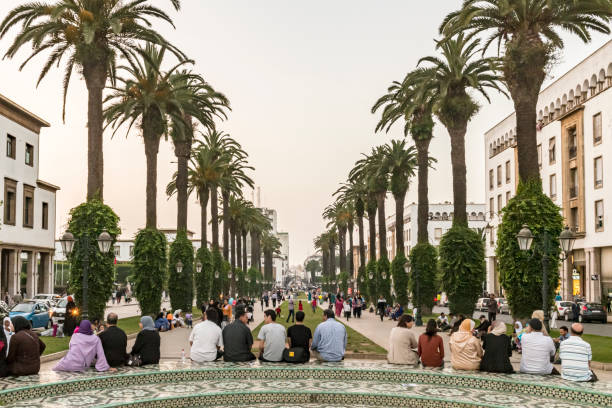 애비뉴 모하메드 v 인 라바트, 모로코 - rabat 뉴스 사진 이미지