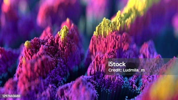 Scatter Topographic Landscape Stock Photo - Download Image Now - Topography, Three Dimensional, Abstract