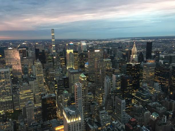 istock New York is lighting up as the night sets in. 1297441023