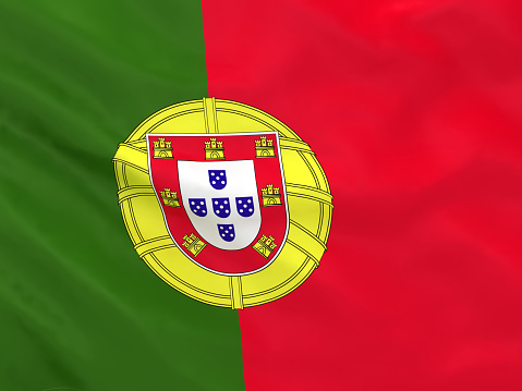 Portugal flag waving