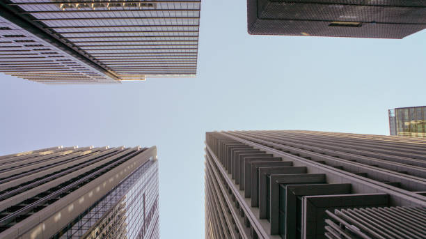 istock Looking up at the skyscrapers in Ginza 1297455101