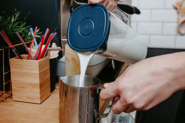 istock Coffee shop operation. The process of preparing drinks. 1297458738