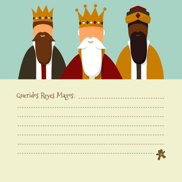 ilustraciones, imágenes clip art, dibujos animados e iconos de stock de carta a los reyes magos - reyes magos