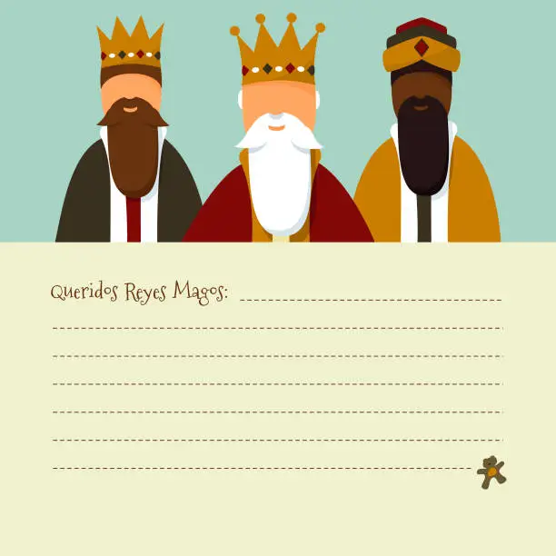 Vector illustration of Letter to The Three Wise Men
